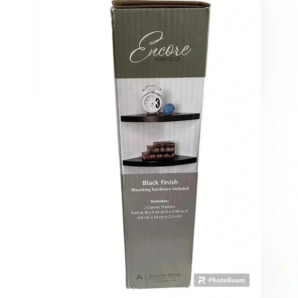 Encore Home Decor 2pc Corner Shelf Set in‎ Expresso Color - Picture 3 of 3